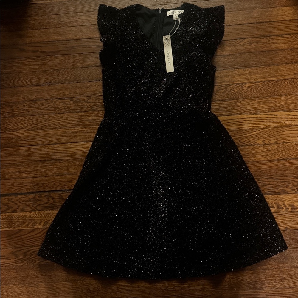 She + Sky Glittering Black Women's Dress, NWT
